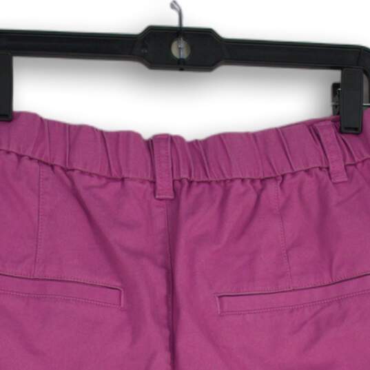 NWT Gap Womens Purple Pleated Elastic Waist Regular Fit Chino Shorts Size 14T image number 4