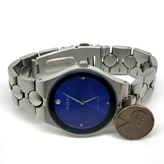 Designer Fossil Arkitekt FS-2710 Silver-Tone Stainless Steel Wristwatch image number 3