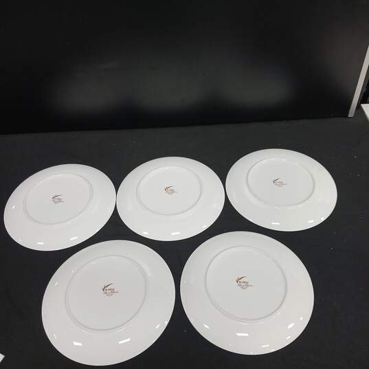 Bundle of Five Mikasa Rainflower Dinner Plates image number 2