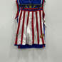 Mens Blue Red Sleeveless #18 TNT Lister Top & Shorts 2 Piece Sets Size M image number 3