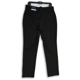 NWT Womens Black Flat Front Zipper Pocket Straight Leg Ankle Pants Size 12