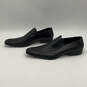 NWT Mens Wesley 83FW17 Black Leather Square Toe Slip-On Loafer Shoes Sz 9 image number 4
