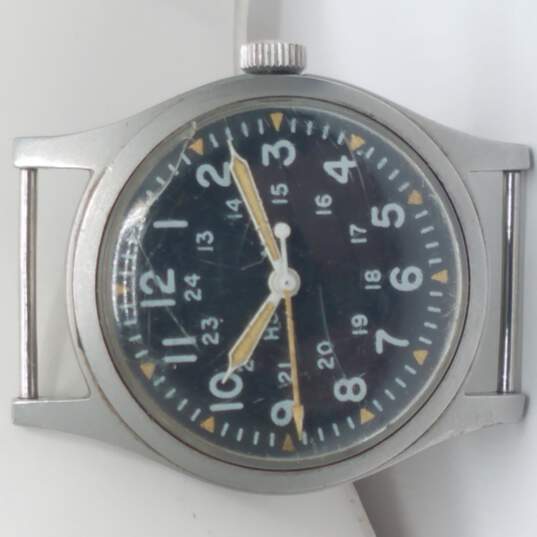 Hamilton 1977 US GI Automatic Manual Wind Up Military Issue Vintage Watch image number 1