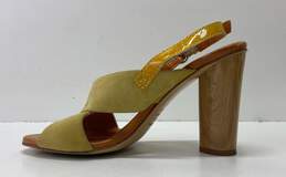 Latitude Femme Leather Slingback Yellow Heels 7 alternative image