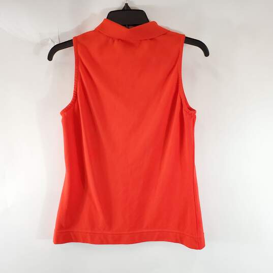 Lacoste Women Red Polo Tank Top Sz 44 image number 2