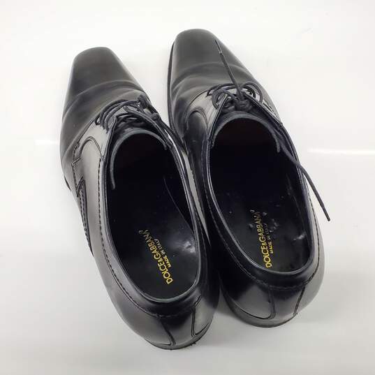 Dolce & Gabbana Men's Black Leather Oxford Dress Shoes Size 11 w/COA image number 5
