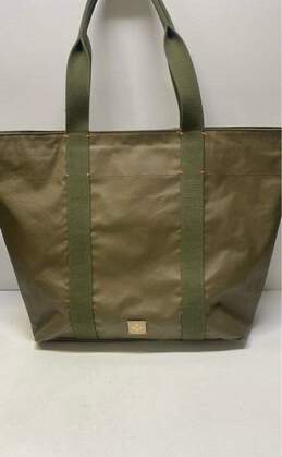 India Hicks Coated Canvas Large Tote Army Green