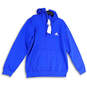 NWT Mens Blue Long Sleeve Kangaroo Pocket Drawstring Pullover Hoodie Sz XL image number 1