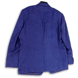 Mens Blue Notch Lapel Pockets Single Breasted Two Button Blazer Size 46L alternative image