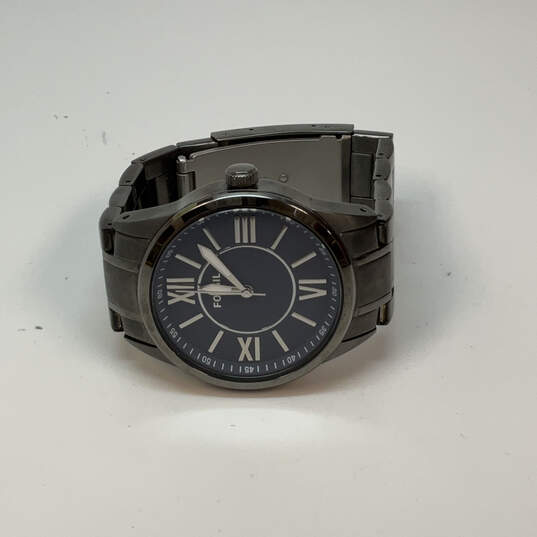 Designer Fossil BQ1134 Black Chain Strap Round Dial Analog Wristwatch image number 2