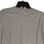 Mens Gray Double-Knit Long Sleeve Crew Neck Pullover T-Shirt Size Medium image number 4