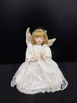 Praying Angel Porcelain Doll w/ Dress & Wings