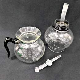 Vintage Cory Dru Glass Stove Top Double Bubble Vacuum Percolator Coffee Pot