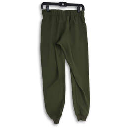 Womens Green Elastic Waist Drawstring Slash Pocket Jogger Pants Size 4 alternative image