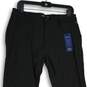 NWT Kenneth Cole Womens Black Slash Pocket Straight Leg Chino Pants Sz 32X32 image number 3