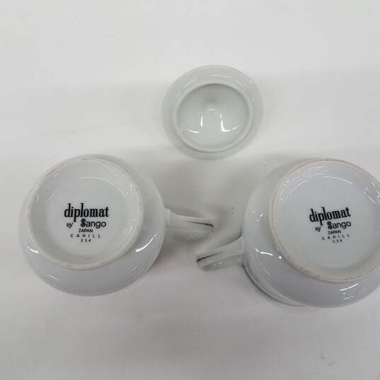 Diplomat Porcelain Sugar Bowl and Creamer Pitcher image number 3