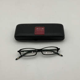 Womens Black Full-Rim Frame Clear Glasses Rectangular Eyeglasses W/ Case