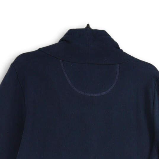 NWT Womens Navy Blue Long Sleeve Pullover Hoodie Size Large Regular image number 4
