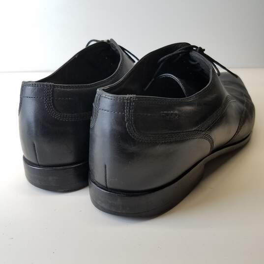 Hugo Black Oxford Dress Shoes Size 11 image number 4
