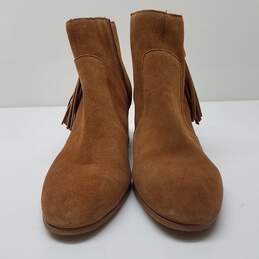 Tahari  Josie Solid Brown Suede Tassel Ankle Boots Size 8.5 alternative image