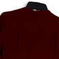 Womens Red Regular Fit Front Pocket Long Sleeve Pullover Blouse Top Size XS image number 4