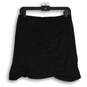 Womens Black Elastic Waist Twist Front Pull-On Mini Skirt Size L image number 2