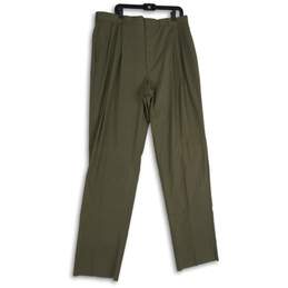 NWT Off the Cuff Mens Green Pleated Mid Rise Straight Leg Khakis Pants Size 42