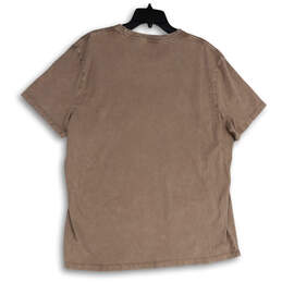 Womens Brown Round Neck Short Sleeve Stretch Pullover T-Shirt Size XXL alternative image