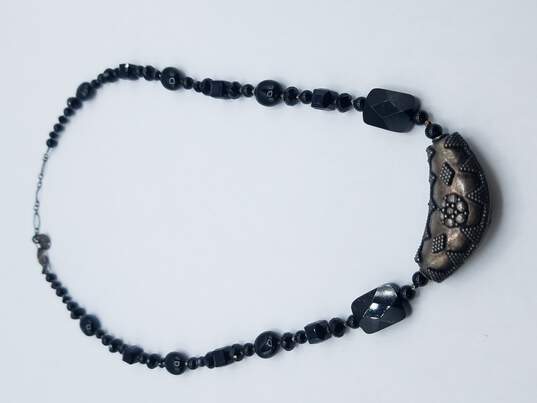 Joy Sterling Silver Onyx Pendant Necklace image number 1