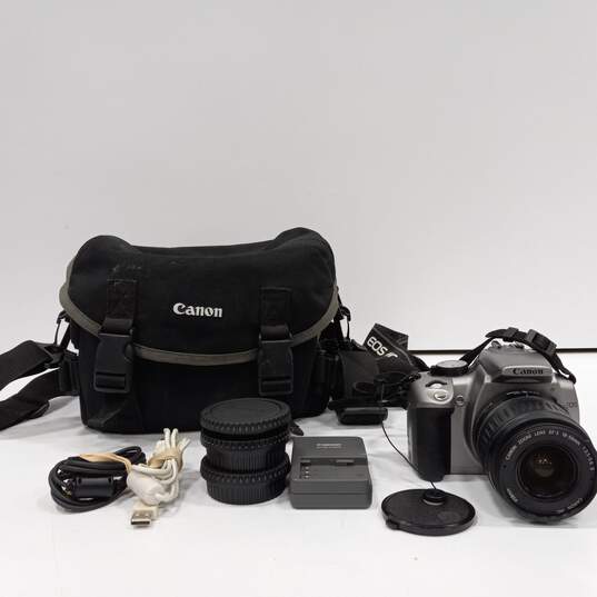 Canon EOS Rebel XT Camera & Accessories in Bag image number 1