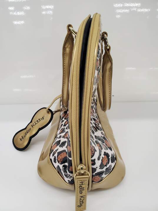 Hello Kitty Gold Cheetah Print Leopard Patent Leather Large image number 4