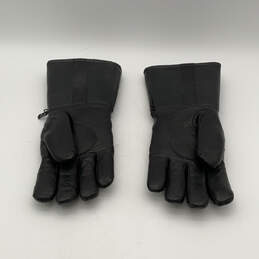 Mens Black Genuine Leather Gauntlet Outdoor Motorcycle Gloves Size Large