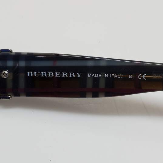 AUTHENTICATED BURBERRY B2056-3133 TORTOISE WOOD RECTANGULAR OPTICAL EYEWEAR FRAMES ONLY W/ CASE image number 7