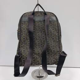 Calvin Klein Brown Monogram Faux Leather Backpack alternative image
