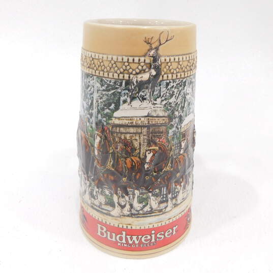 2 Budweiser Ltd Edition Ceramic Holiday Collection Clydesdales image number 4