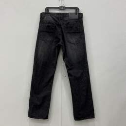 Mens Gray Medium Wash 5-Pocket Design Denim Straight Jeans Size 34/32 alternative image