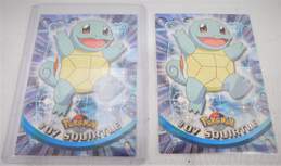 Pokemon Topps Squirtle #07 Series 1 Blue Logo Card Lot of 2