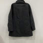 Mens Black Long Sleeve Mock Neck Slash Pocket Full Zip Pea Coat Size XL image number 2