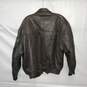 Laurentino Brown Full Zip Leather Jacket Size M image number 2