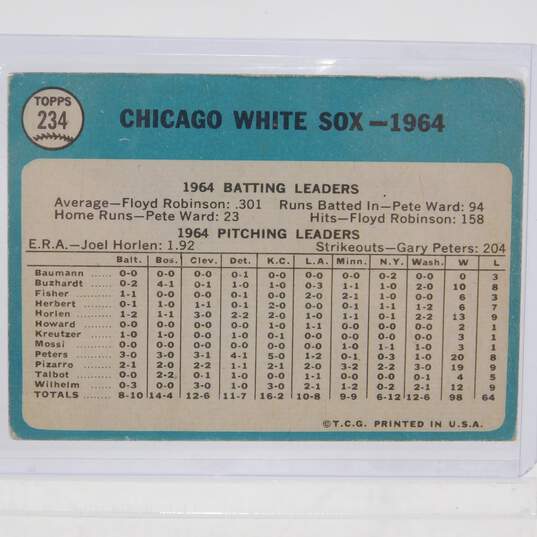 1965 Chicago White Sox Topps Team Checklist image number 2