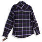 NWT Mens Purple Gray Plaid Collared Flap Pocket Button-Up Shirt Size Medium image number 2
