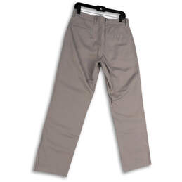 NWT Mens Gray Flat Front Straight Leg Slash Pocket Chino Pants Size 31X32 alternative image