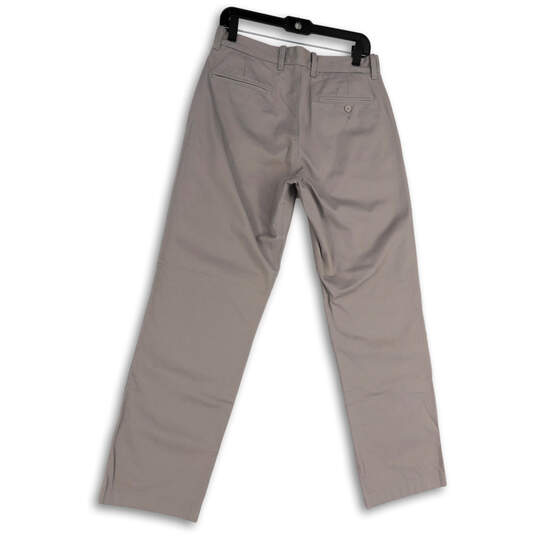 NWT Mens Gray Flat Front Straight Leg Slash Pocket Chino Pants Size 31X32 image number 2