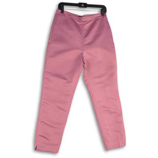 J. Crew Womens Pink Flat Front Skinny Leg Pull-On Dress Pants Size 6 image number 1