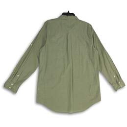 NWT Womens Green Long Sleeve Spread Collar Half Button Up Shirt Size Large alternative image