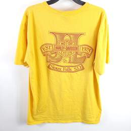 Harley Davidson Men Yellow Logo T Shirt XL alternative image