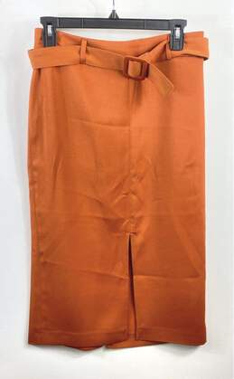 Express Women Midi Orange Pencil Skirt Sz 4