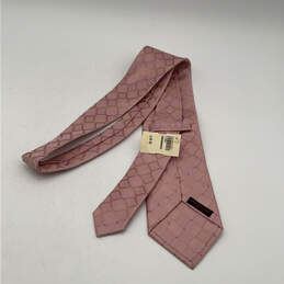 NWT Mens Pink Silk Geometric Four-In-Hand Keeper Loop Designer Neck Tie alternative image