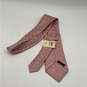 NWT Mens Pink Silk Geometric Four-In-Hand Keeper Loop Designer Neck Tie image number 2