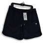 NWT Womens Blue Elastic Waist Slash Pocket Drawstring Athletic Shorts Sz L image number 1